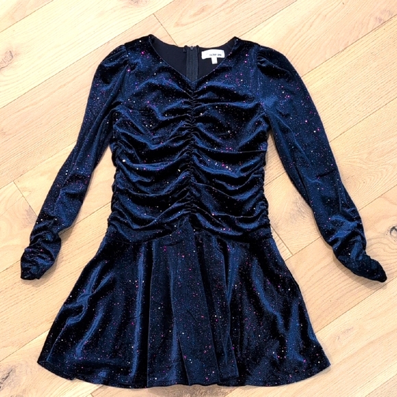 Gorgeous Midnight Blue Nickie Lew Girls Dress - Picture 1 of 3
